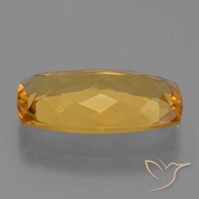 Citrine Gemstone in 15.2 x 8.3 mm Size for Sale, Citrine Stone in Dark Orange-Gold Color