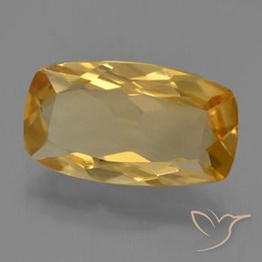 3.27 ct Golden Citrine Stone, Natural Citrine in Cushion-Cut Shape for Sale