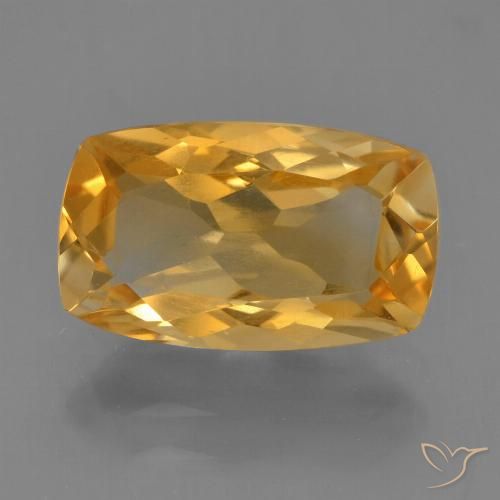 3.22ct Natural Deep Orange-Gold Citrine, Cushion, VS