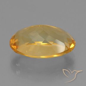 Citrine Gemstone in 14 x 9 mm (calibrated) Size for Sale, Citrine Stone in Medium-Dark Golden Color