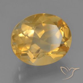 4.47 ct Golden Citrine Stone, Natural Citrine in Oval Facet Shape for Sale