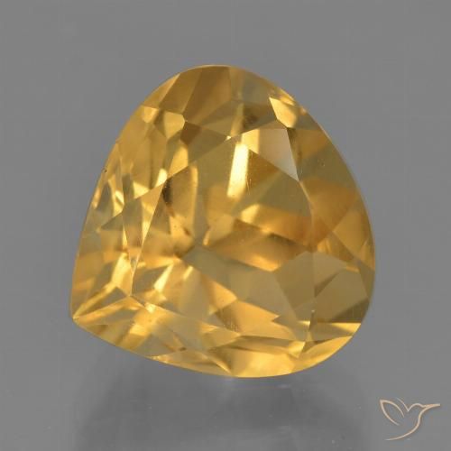 4.54ct Natural Medium-Light Orange-Gold Citrine, Pear Shape, VS