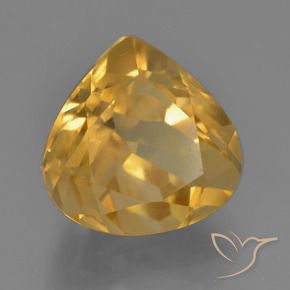 4.54 ct Golden Citrine Stone, Natural Citrine in Pear Facet Shape for Sale