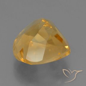 Citrine Gemstone in 11 x 11 mm (calibrated) Size for Sale, Citrine Stone in Medium-Light Orange-Gold Color