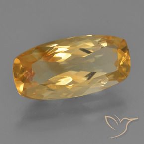 3.99 ct Golden Citrine Stone, Natural Citrine in Cushion-Cut Shape for Sale