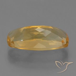 Citrine Gemstone in 14.7 x 7.3 mm Size for Sale, Citrine Stone in Medium-Dark Golden Color