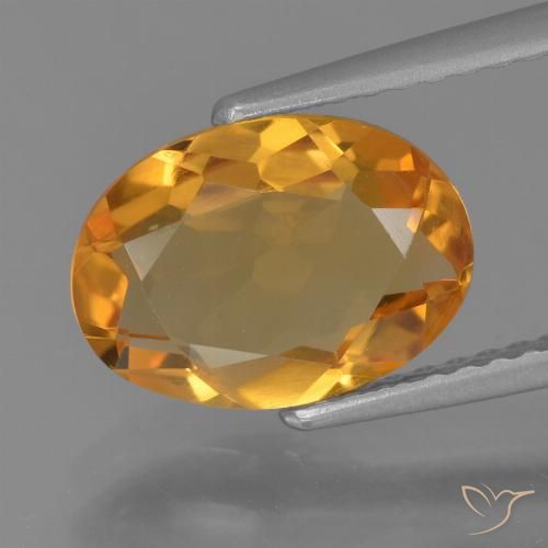 1.92ct Natural Dark Orange Citrine, Oval, VVS-VS
