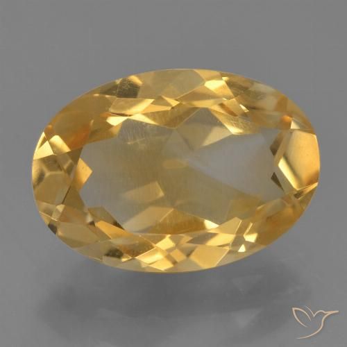 3.04ct Natural Medium-Dark Golden Citrine, Oval, VVS-VS