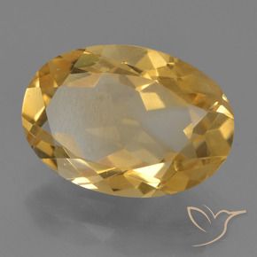3.04 ct Golden Citrine Stone, Natural Citrine in Oval Facet Shape for Sale