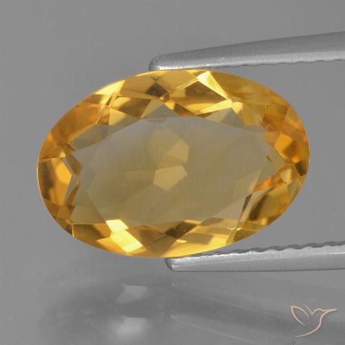 3.28ct Natural Dark Golden Citrine, Oval, VVS-VS