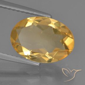 2.90 ct Golden Citrine Stone, Natural Citrine in Oval Facet Shape for Sale
