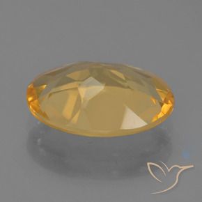 Citrine Gemstone in 12 x 8.5 mm Size for Sale, Citrine Stone in Medium-Dark Golden Color