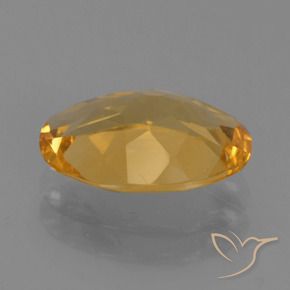 Citrine Gemstone in 10.7 x 8 mm Size for Sale, Citrine Stone in Medium-Dark Golden Color