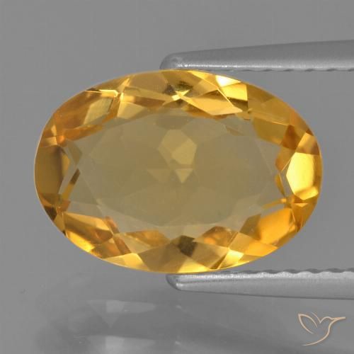 2.60ct Natural Dark Orange-Gold Citrine, Oval, VVS-VS