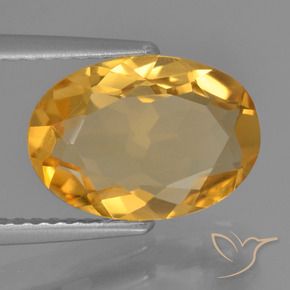 2.60 ct Golden Citrine Stone, Natural Citrine in Oval Facet Shape for Sale