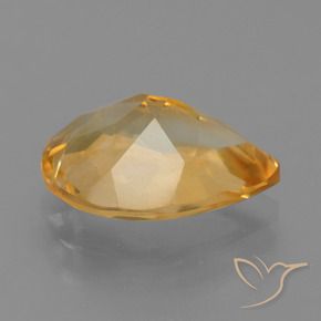 Citrine Gemstone in 12.1 x 8.9 mm Size for Sale, Citrine Stone in Medium-Light Orange-Gold Color