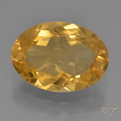 3.95ct Natural Dark Golden Citrine, Oval, VS