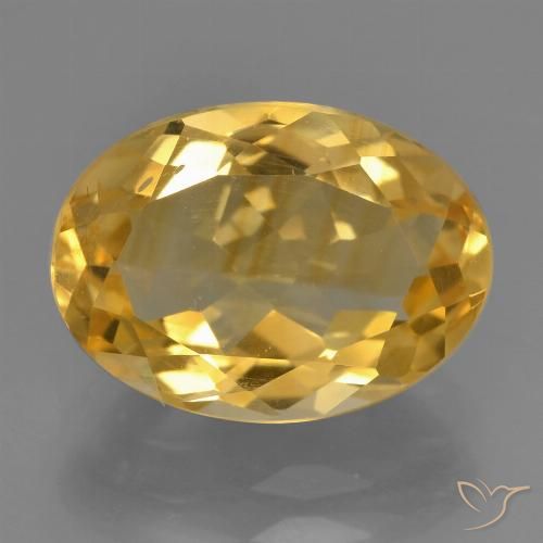 3.28ct Natural Golden Citrine, Oval, VVS-VS