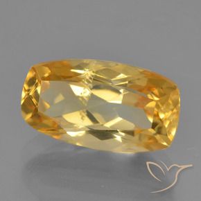 2.54 ct Golden Citrine Stone, Natural Citrine in Cushion-Cut Shape for Sale