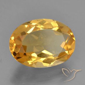 2.59 ct Golden Citrine Stone, Natural Citrine in Oval Facet Shape for Sale