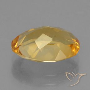 Citrine Gemstone in 11 x 8.1 mm Size for Sale, Citrine Stone in Dark Orange-Gold Color