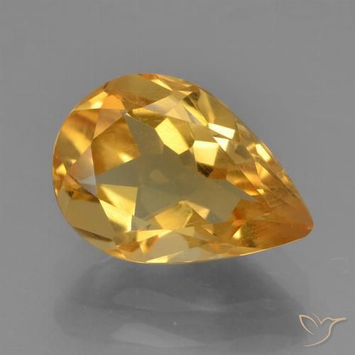Citrino dorato taglio pera da 2,17 ct dal Brasile, dimensione 10,8 x 7,5mm, pietra preziosa naturale non trattati , purezza VS, Citrino Sfaccettatura a pera da 1 pz, durezza Mohs di 7 adatto per gioielli da indossare ogni giorno, Simboleggia abbondanza e prosperità, Photo A