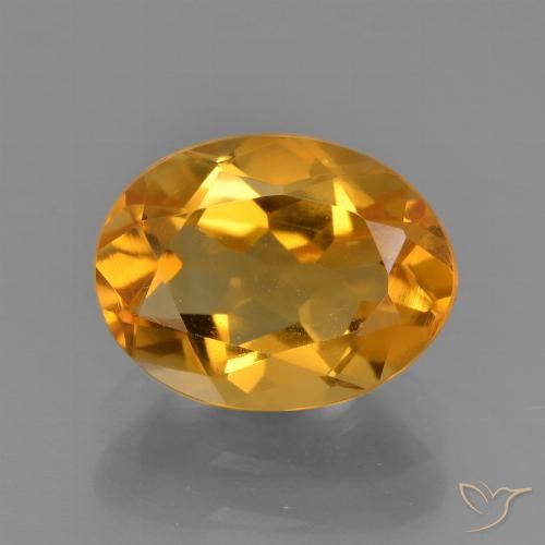 1.97ct Natural Deep Orange-Gold Citrine, Oval, VS
