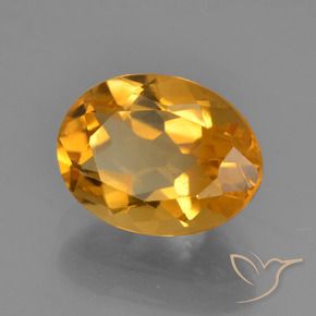 1.97 ct Golden Citrine Stone, Natural Citrine in Oval Facet Shape for Sale