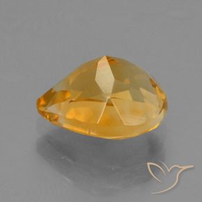 Citrine Gemstone in 9 x 7 mm (calibrated) Size for Sale, Citrine Stone in Dark Orange-Gold Color