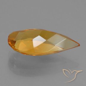 Citrine Gemstone in 13.6 x 6.9 mm Size for Sale, Citrine Stone in Deep Orange-Gold Color