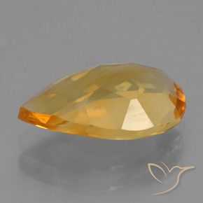 Citrine Gemstone in 12.3 x 7.6 mm Size for Sale, Citrine Stone in Medium-Dark Golden Color