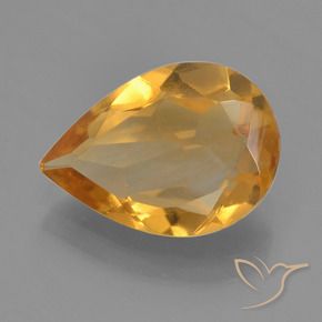 1.90 ct Golden Citrine Stone, Natural Citrine in Pear Facet Shape for Sale