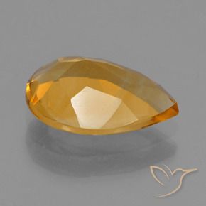 Citrine Gemstone in 11 x 7.8 mm Size for Sale, Citrine Stone in Deep Orange-Gold Color