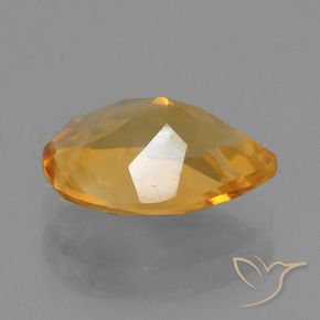 Citrine Gemstone in 10.7 x 7.7 mm Size for Sale, Citrine Stone in Deep Orange-Gold Color