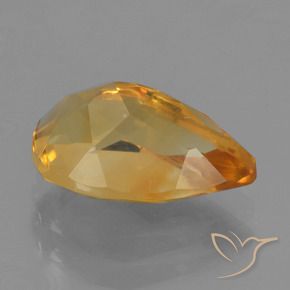 Citrine Gemstone in 11.3 x 7.4 mm Size for Sale, Citrine Stone in Deep Orange-Gold Color