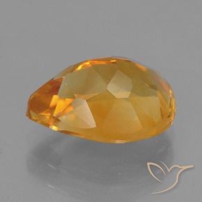 Citrine Gemstone in 10.6 x 8.1 mm Size for Sale, Citrine Stone in Deep Orange-Gold Color