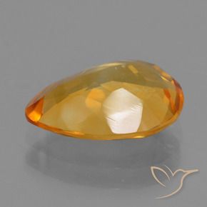 Citrine Gemstone in 11.2 x 8.3 mm Size for Sale, Citrine Stone in Dark Orange-Gold Color