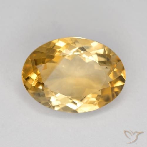 5.30ct Natural Golden Citrine, Oval, VVS-VS