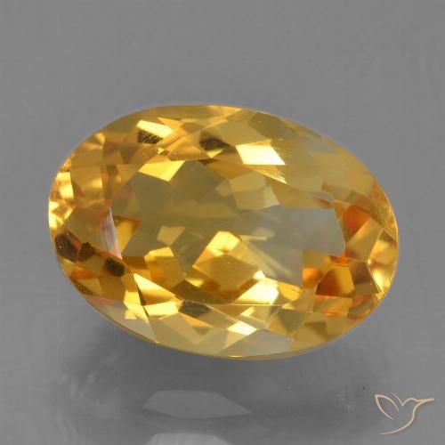 2.90ct Natural Deep Orange-Gold Citrine, Oval, VS