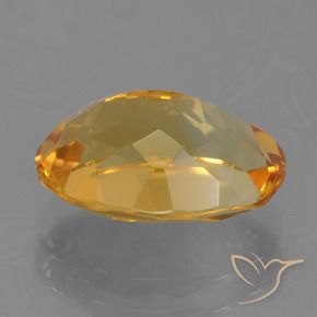 Citrine Gemstone in 11.2 x 7.9 mm Size for Sale, Citrine Stone in Deep Orange-Gold Color