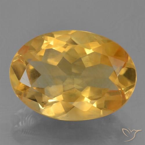 4.95ct Natural Medium-Dark Golden Citrine, Oval, VS