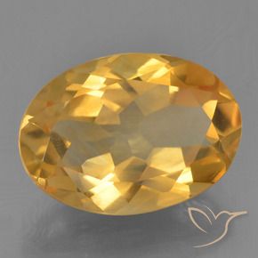 4.95 ct Golden Citrine Stone, Natural Citrine in Oval Facet Shape for Sale