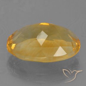 Citrine Gemstone in 14 x 10 mm (calibrated) Size for Sale, Citrine Stone in Medium-Dark Golden Color