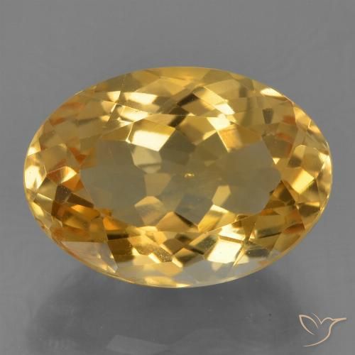 Citrino 12,2 x 8,7mm dorato Ovale sfaccettato dal Brasile, peso di 4,11 ct, gemma naturale non trattati in purezza VS, 1 pezzo Citrino - Colore: Arancio Dorato Profondo, durezza Mohs di 7 adatto per gioielli da indossare ogni giorno, Simboleggia abbondanza e prosperità, Photo A