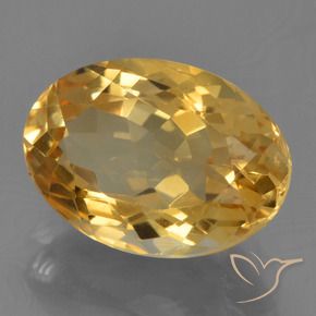 4.11 ct Golden Citrine Stone, Natural Citrine in Oval Facet Shape for Sale