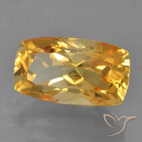 4.24 ct Golden Citrine Stone, Natural Citrine in Cushion-Cut Shape for Sale