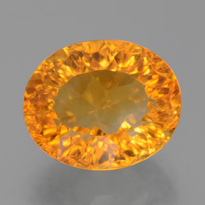 5.00 ct Gold Citrine Gemstone, Citrine Gem in Oval Concave Cut Shape for Sale.