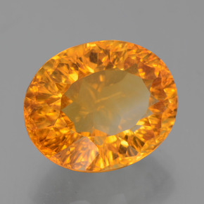 5.00 ct Gold Citrine Stone, Natural Citrine in Oval Concave Cut Shape for Sale