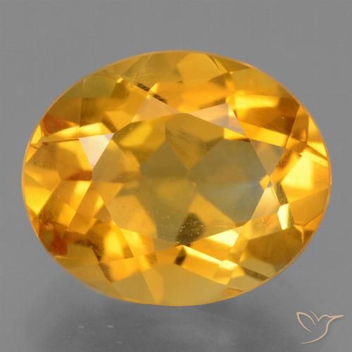 3.01ct Natural Deep Orange-Gold Citrine, Oval, VS