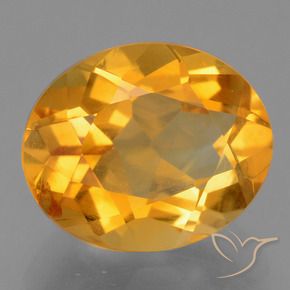 3.01 ct Golden Citrine Stone, Natural Citrine in Oval Facet Shape for Sale